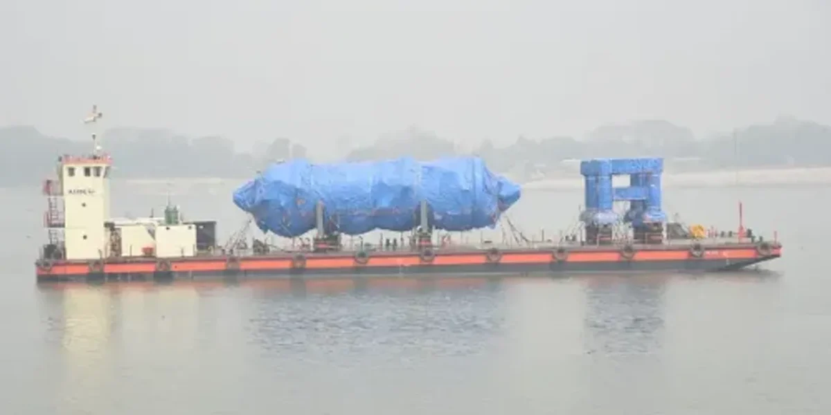 Longest vessel sailing on Brahmaputra docks at Pandu via Bangladesh