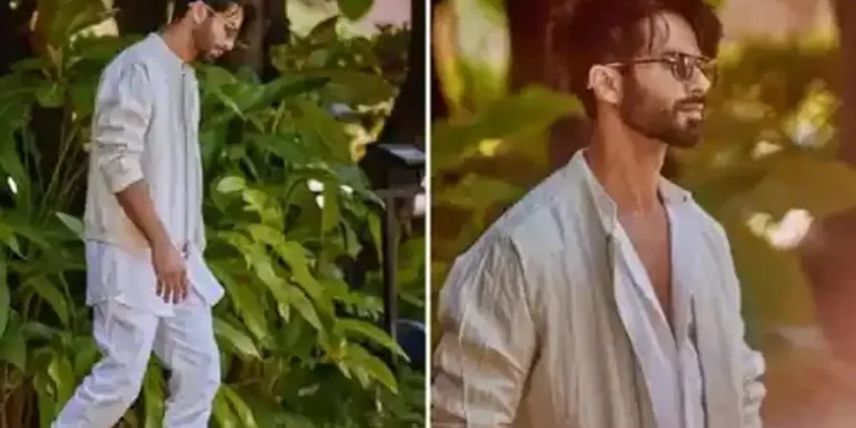 Shahid Kapoor coordinates kurta with bomber jacket, looks super stylish