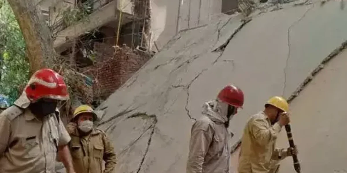 Building collapses in Delhi’s Satya Niketan, five people trapped