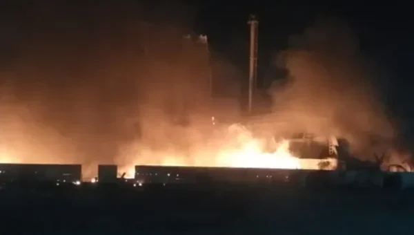 A huge fire broke out in Om Organic Company in Dahej Industrial Estate of Bharuch