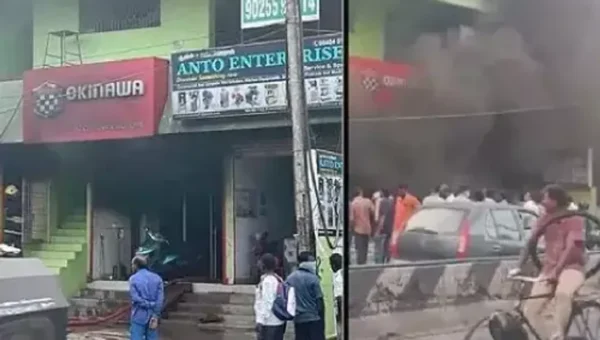 Okinawa electric scooter catches fire again, takes down entire EV dealership in Tamil Nadu