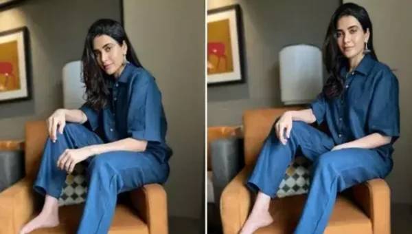 Karishma Tanna’s blue co-ord set is a perfect blend of comfort and style