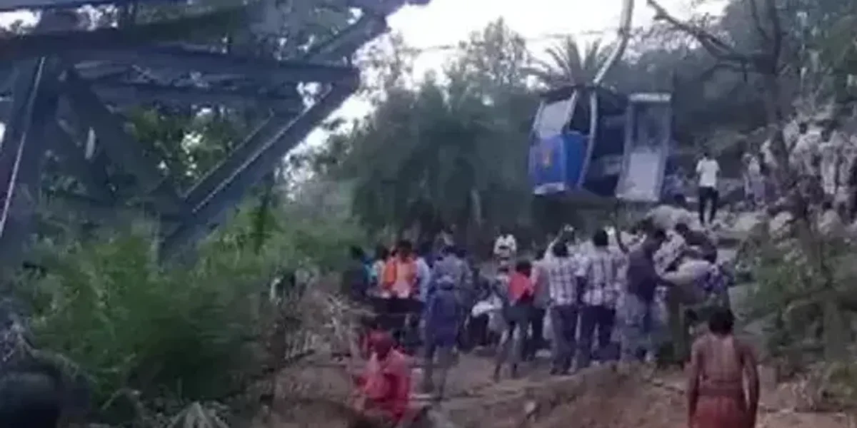 2 Dead, 46 stuck in cable car mishap in Jharkhand’s Deoghar