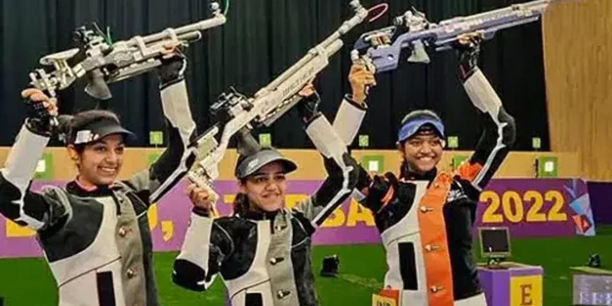 Indian women’s shooting team bags gold medal in 10m air rifle event at ISSF World Cup 2022 in Baku