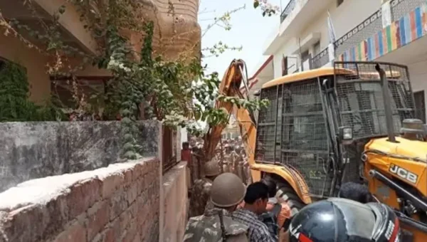 Amid huge security, bulldozers demolish home of Prayagraj violence accused in UP