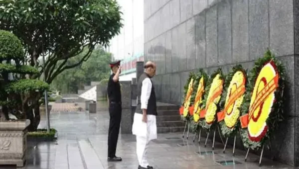 Rajnath Singh visits Vietnam’s Founding Father Ho Chi Minh mausoleum, pays homage