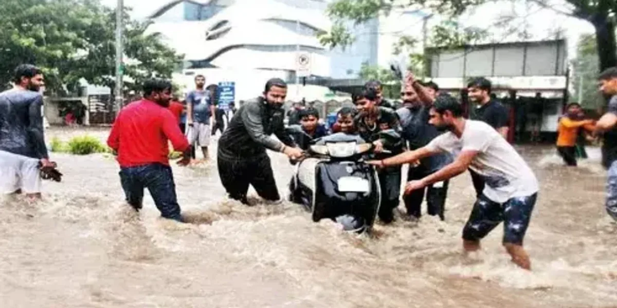 Gujarat: 11-inch rainfall leaves Borsad flooded, 2 dead