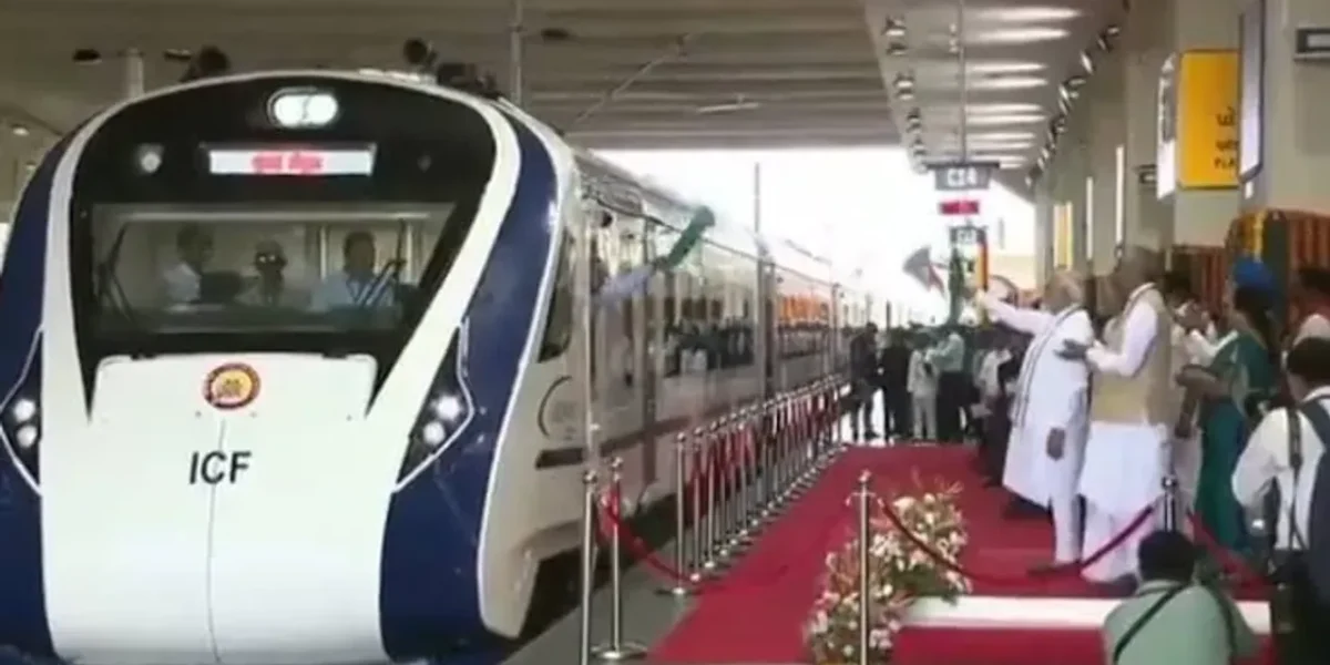 PM Modi flagged off upgraded version of Gandhinagar-Mumbai Vande Bharat Express today