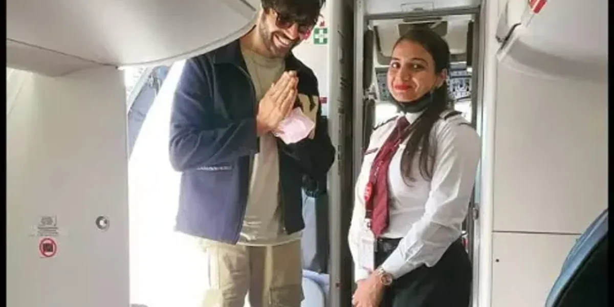 Bollywood Actor Kartik Aaryan travels in economy class of IndiGo flight,