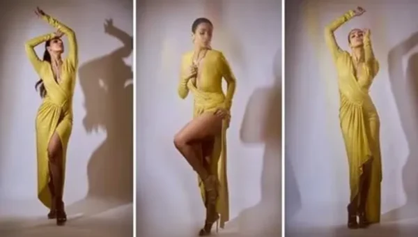 Malaika Arora makes bold fashion statement in ₹3.6 lakh yellow plunging neckline