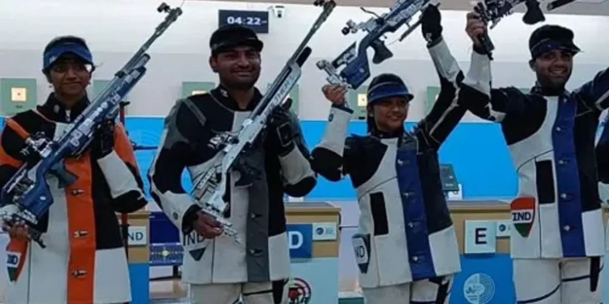 Asian Airgun Championship: India’s Arjun Babuta, Mehuli Ghosh win gold medal in 10m air rifle mixed team event