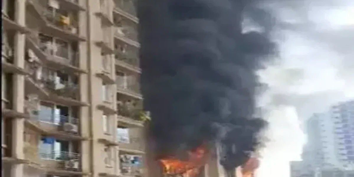 Huge fire breaks out at 21-storey building in Mumbai’s Malad