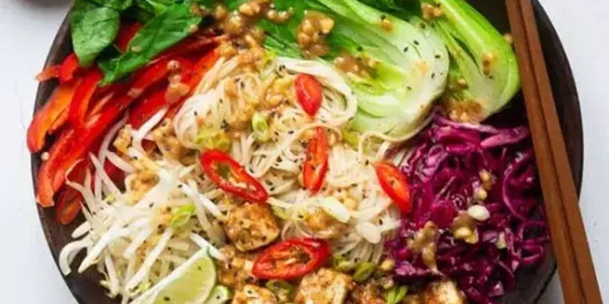 Thai Noodles Tofu Bowl Recipe