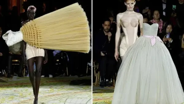 Bizarre topsy-turvy, upside down gowns grab eyeballs at Paris Fashion Week