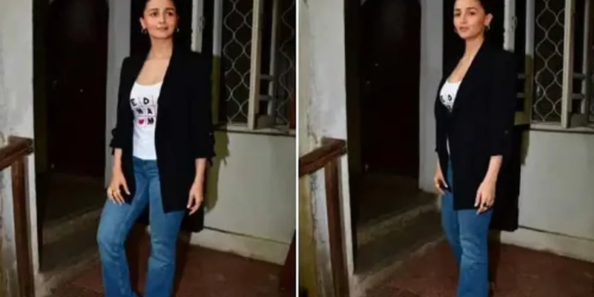 Alia Bhatt steps out in casual ensemble, oversized blazer