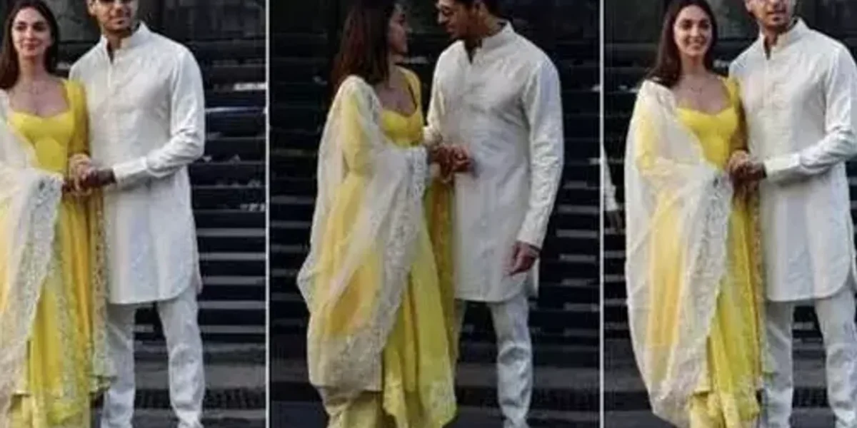 Kiara Advani ditched traditional red for yellow as she arrived in Mumbai with Sidharth Malhotra