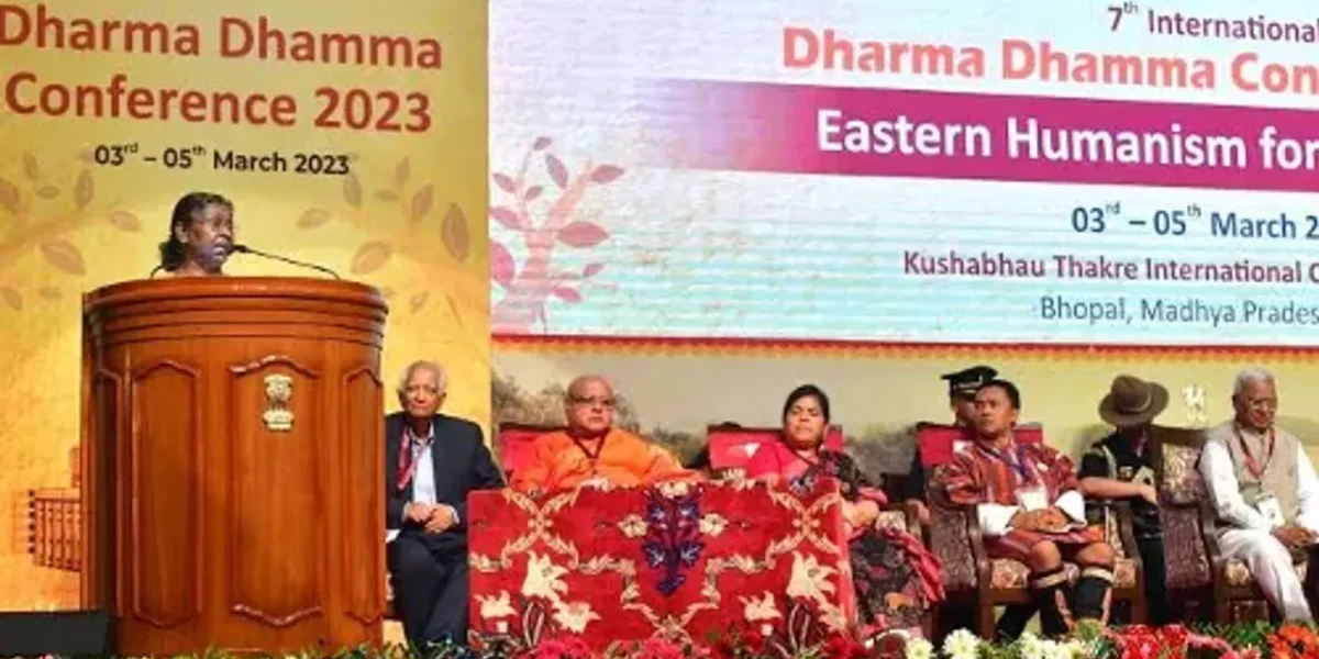 President Droupadi Murmu inaugurated International Dharma-Dhamma Conference in Bhopal, Madhya Pradesh