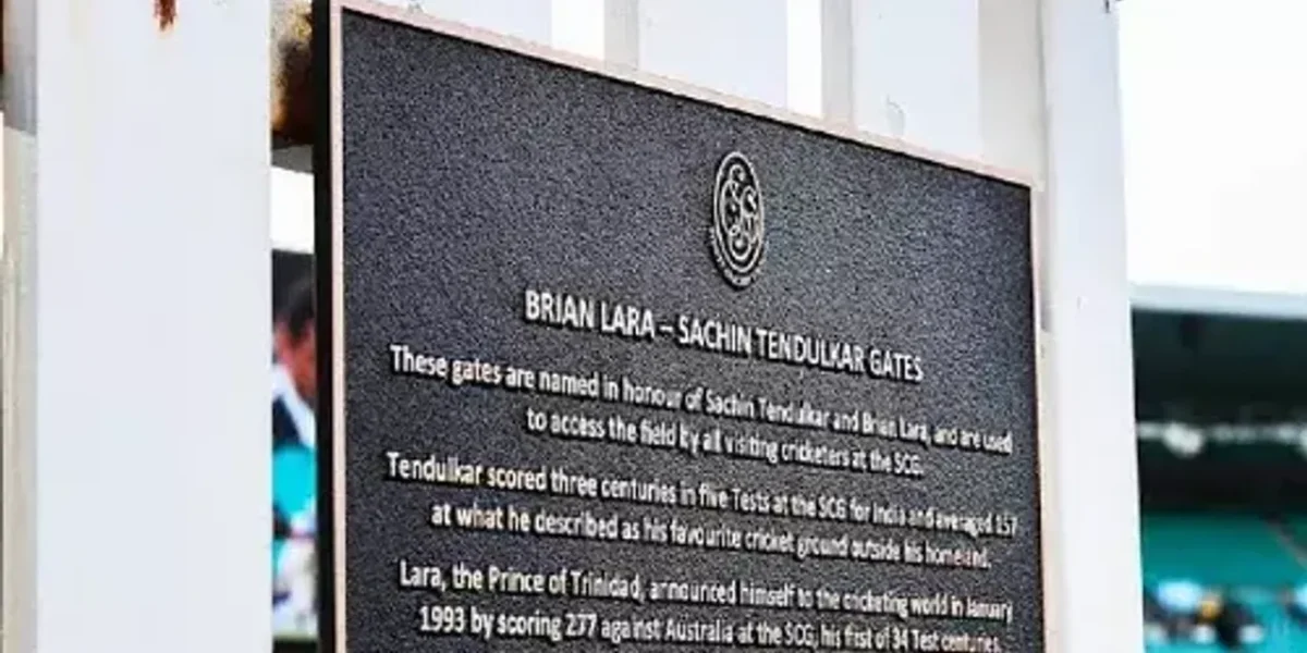 Gate named after Sachin Tendulkar unveiled at SCG to mark his 50th birthday