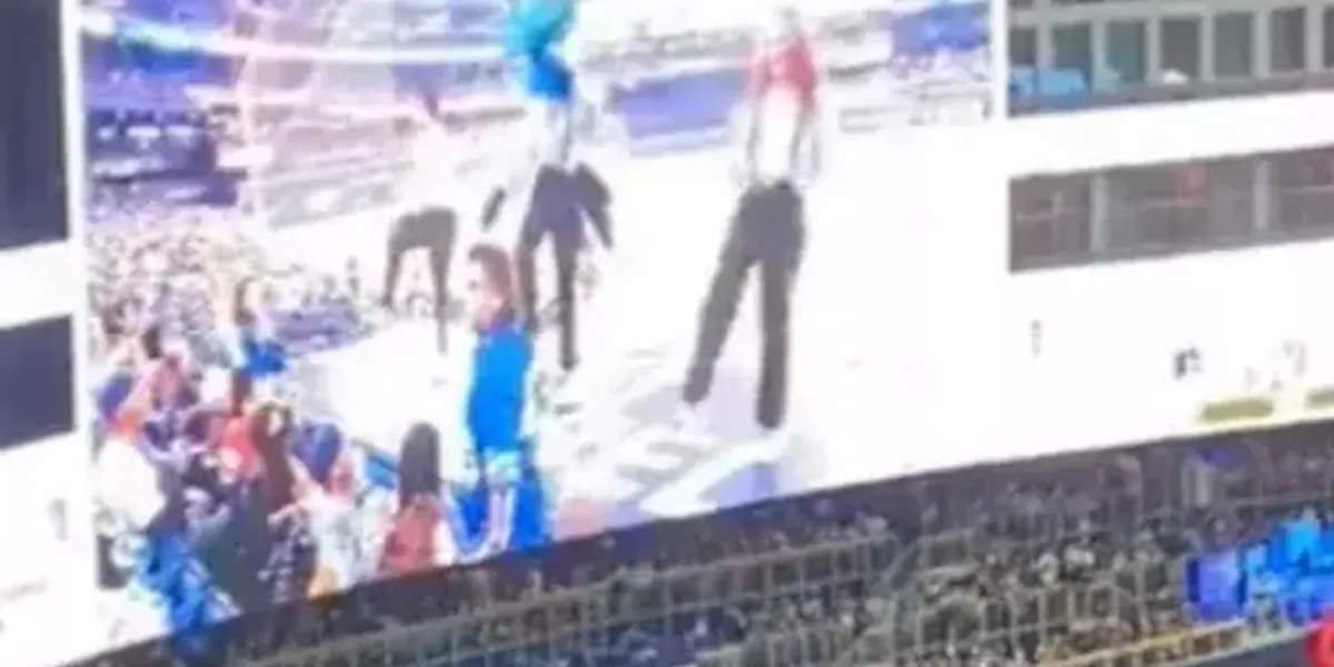 Mascots dance to Naatu Naatu during baseball game in Toronto