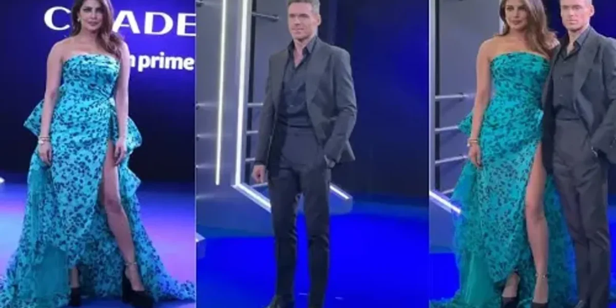 Priyanka Chopra’s blue gown for Citadel promotions with Richard Madden