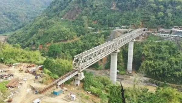 World’s tallest Pier Railway Brodge on Jiribam-Imphal project in Manipur nears completion