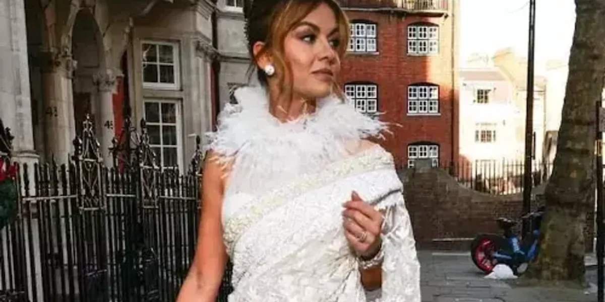 Natasha Poonawalla visits Kensington Palace in dreamy white chikankari saree