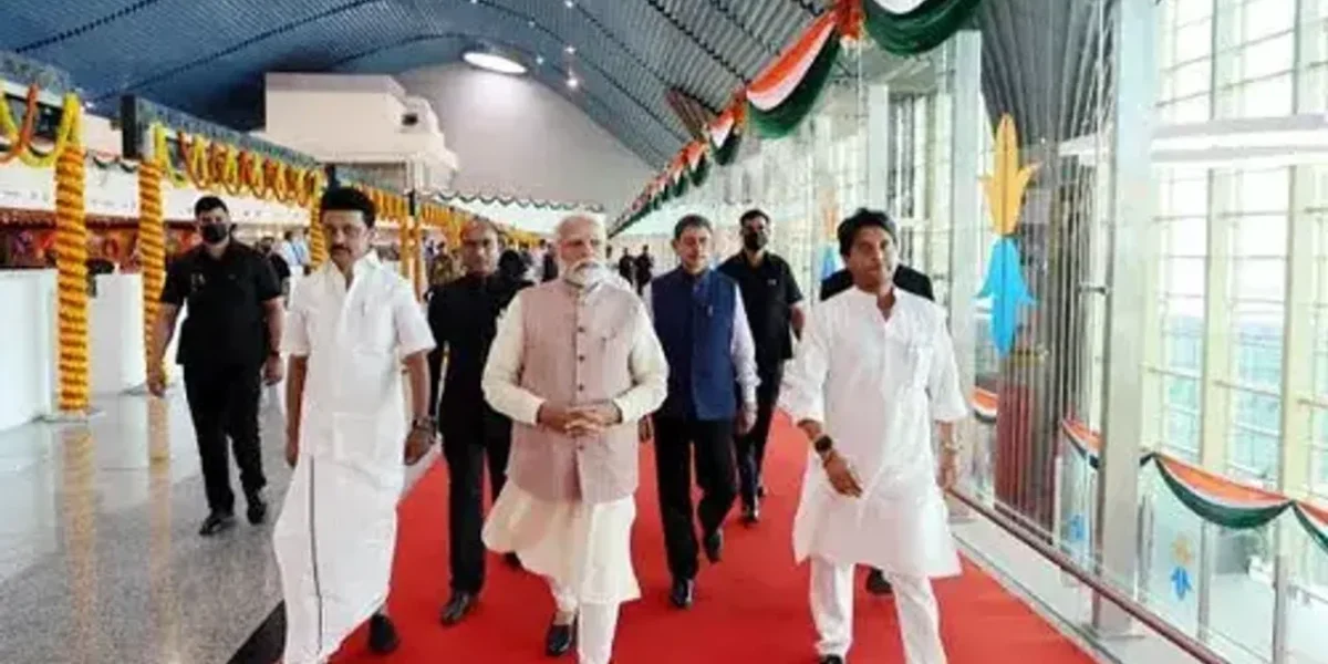 PM Narendra Modi inaugurates Chennai airport’s new integrated Terminal 2