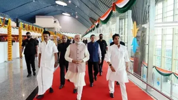 PM Narendra Modi inaugurates Chennai airport’s new integrated Terminal 2