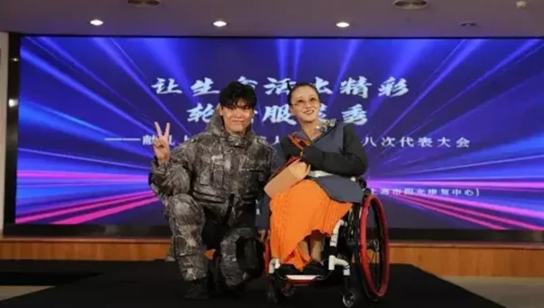 Wheelchair-bound models hit the ramp in a unique fashion show