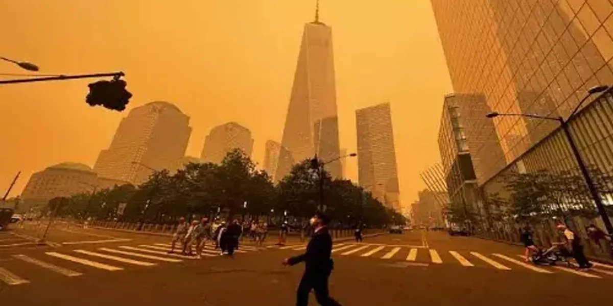 Millions breathing hazardous air as smoke from Canadian wildfires streams south over US
