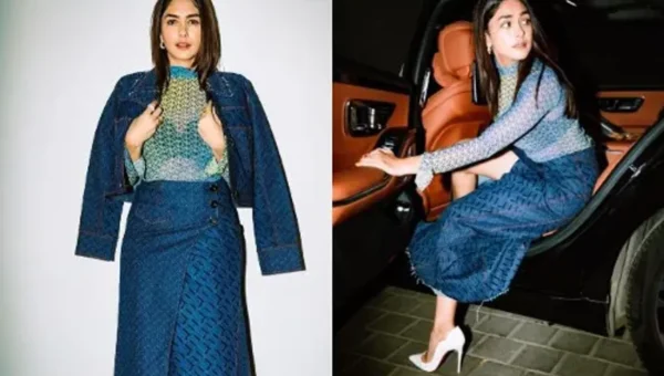 Mrunal Thakur makes a fashion statement in a stunning Rs. 38,000 denim skirt and jacket combo
