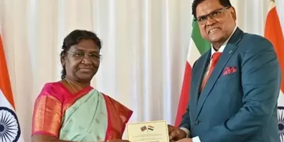 President Droupadi Murmu conferred with highest civilian honour of Suriname