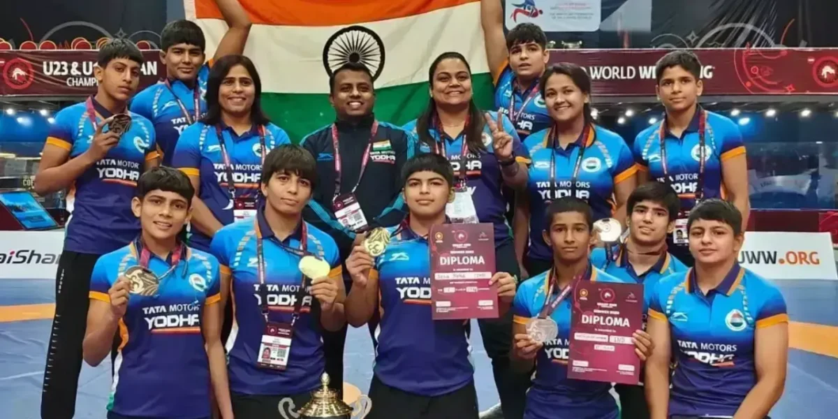 India win one Gold, 3 Silver & 3 Bronze medals in U-17 Asian Wrestling Championships