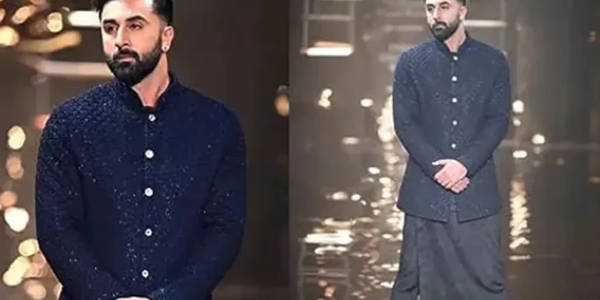 Ranbir Kapoor turns showstopper in lungi pants and bandhgala jacket at Kunal Rawal’s fashion show