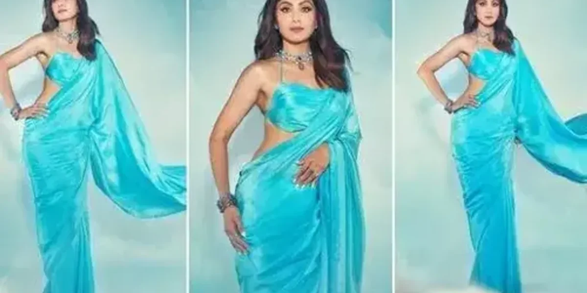 Shilpa Shetty’s enthralling blue saree look is a gorgeous combination of colour and craftsmanship