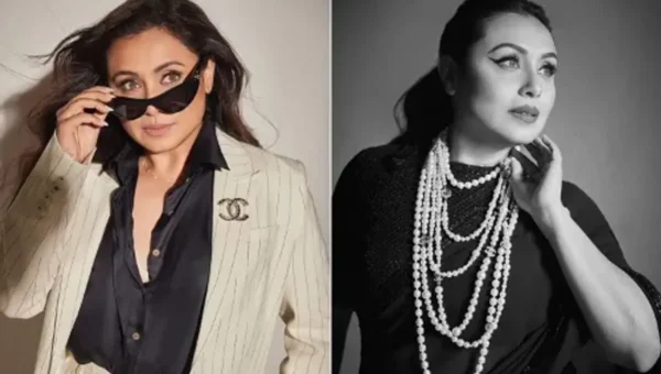 Rani Mukerji shines across the stylish look in a stunning black saree and chic pantsuit