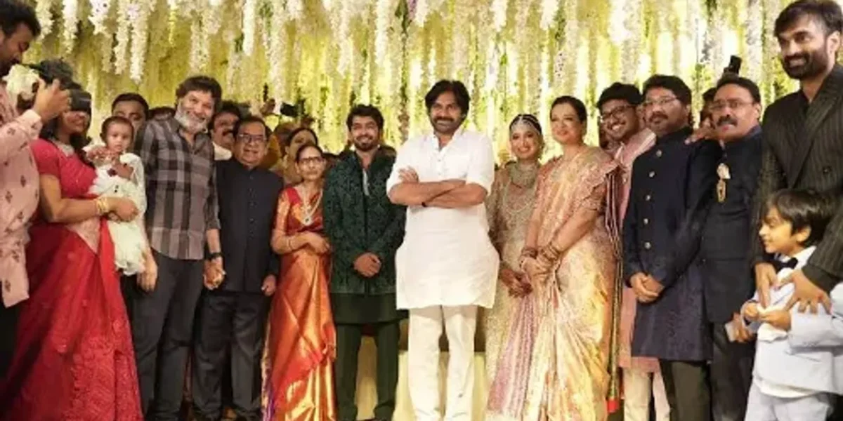 Ram Charan, Upasana, Pawan Kalyan attend Brahmanandam’s son’s star-studded wedding celebration in Hyderabad