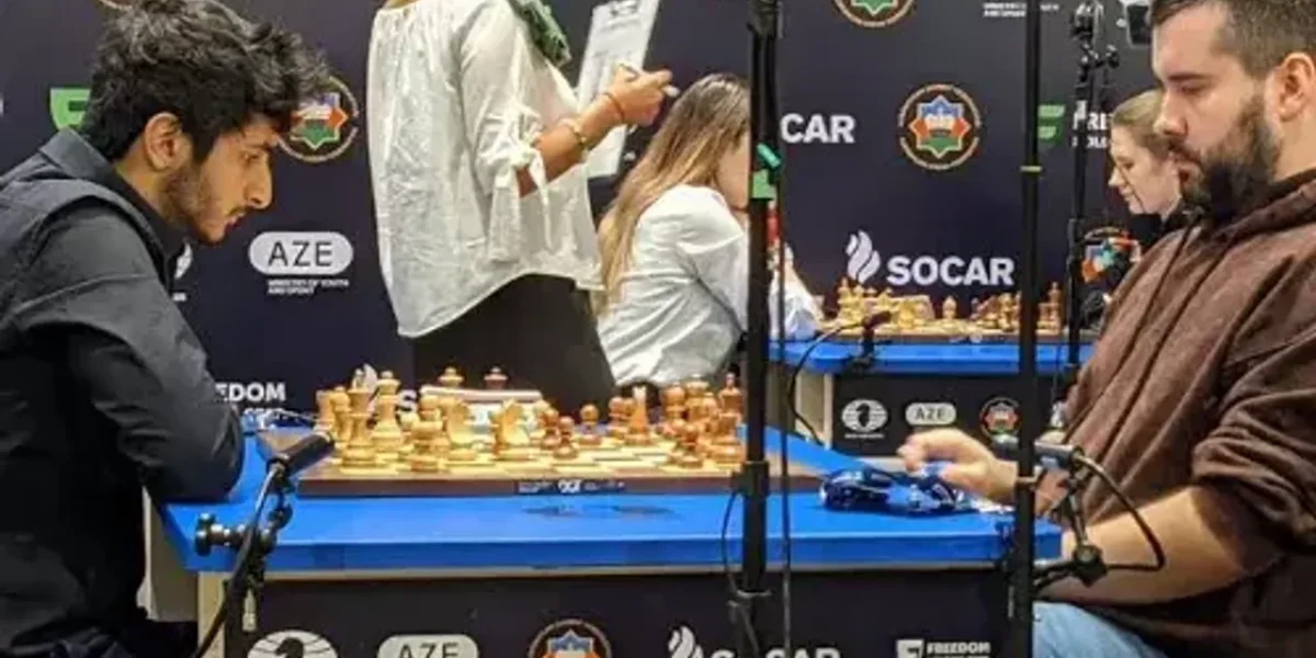 Indian Grandmaster Vidit Gujrathi beat Ian Nepomniachtchi of Russia 2-0 to enter quarterfinals of FIDE Chess World Cup in Baku, Azerbaijan