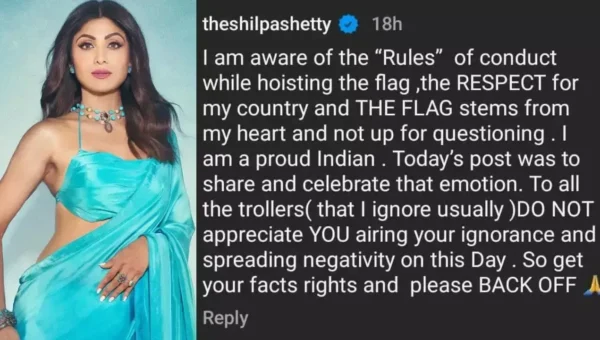 Shilpa Shetty getting trolled for wearing shoes while hoisting flag, She said ‘I am aware of the rules of conduct’