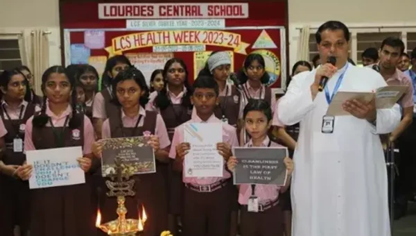 Health and fitness week celebrated at Lourdes Central School in Mangaluru