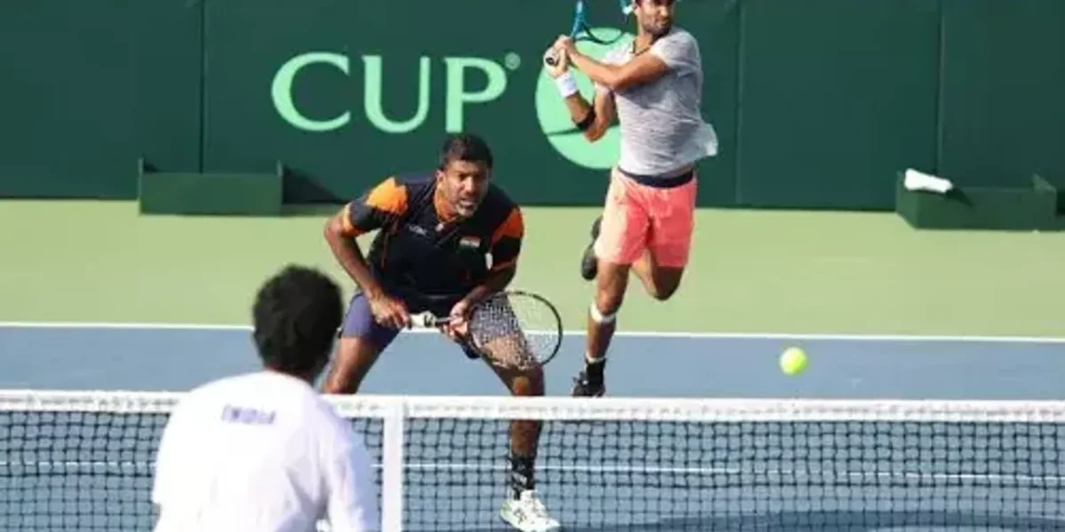 Davis Cup: Indian mixed doubles pair of Rohan Bopanna & Yuki Bhambri defeats Moroccan pair of Elliot Benchetrit & Younes Lalami Laaroussi in Lucknow