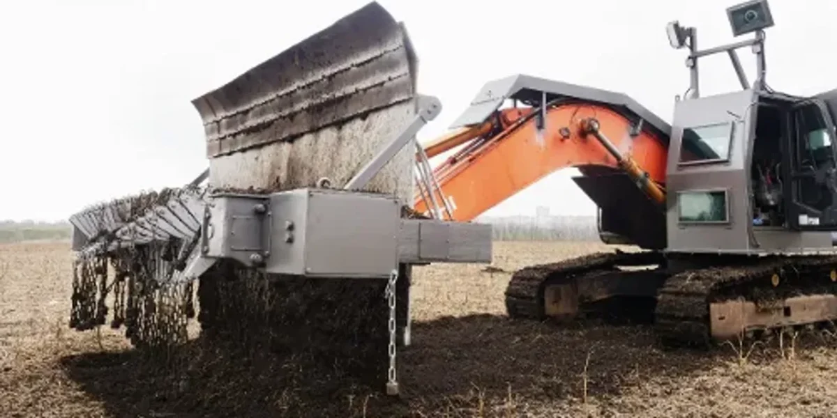 Ukraine tests homemade vehicle to speed up demining