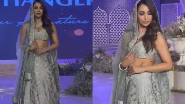 Malaika Arora sets the ramp ablaze as showstopper in an exquisite silver lehenga ensemble