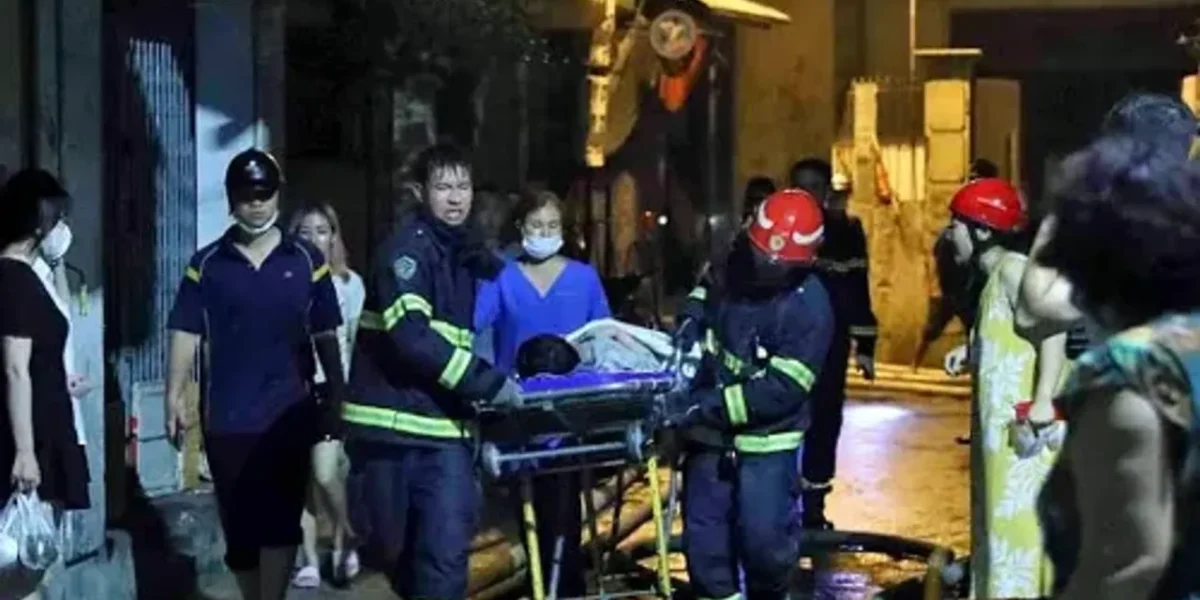 A fire that burned in a 9-story apartment building in Vietnam’s capital has killed about 12 people