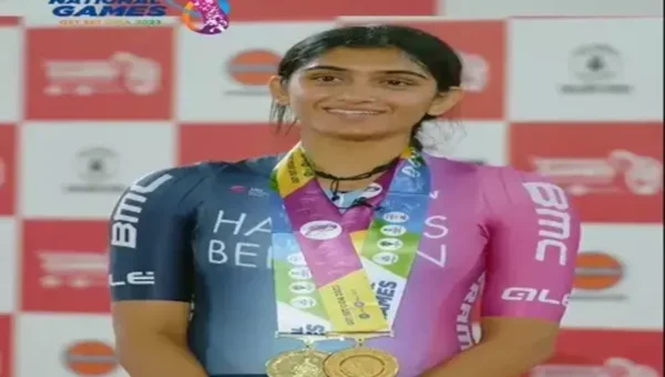 National Games 2023: Meenakshi from Haryana bags two Gold medals in cycling