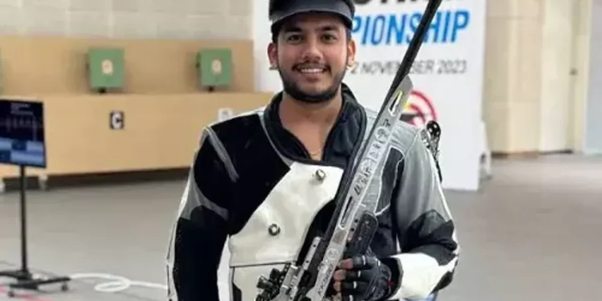 Aishwary Pratap Singh Tomar wins gold medal in men’s 50m rifle 3 positions individual event at Asian Shooting Championship in Changwon, South Korea