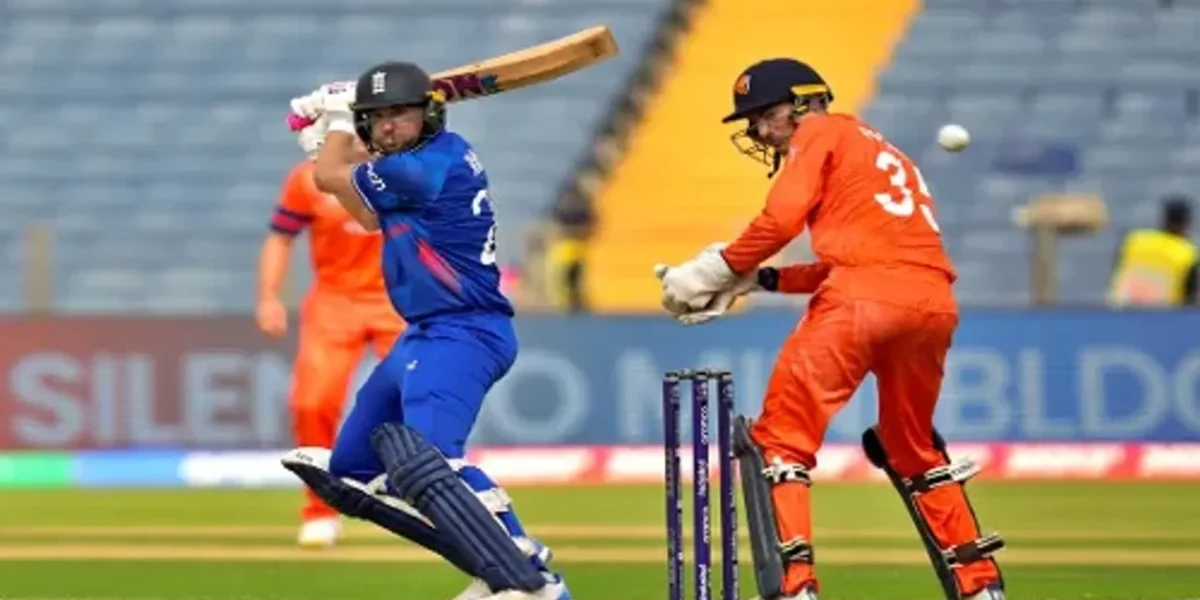 In ICC Cricket World Cup, match between England and Netherlands is underway in Pune