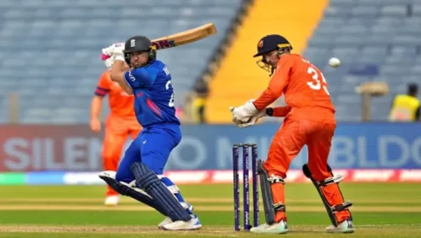 In ICC Cricket World Cup, match between England and Netherlands is underway in Pune
