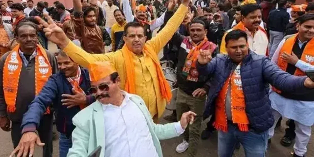 BJP heading toward absolute majority in Madhya Pradesh, Rajasthan & Chhattisgarh Legislative Assemblies while Congress winning in Telangana