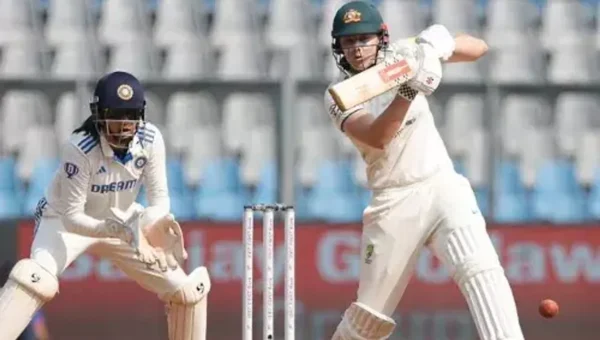 Women’s Cricket:Test match between India & Australia underway at Wankhede stadium in Mumbai